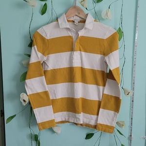 J Crew yellow jersey long-sleeve rugby size xs